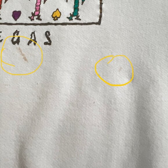 Vtg Jerzees Super Sweats Golden Nugget Vegas Crewneck Sweatshirt XL White - Picture 6 of 12